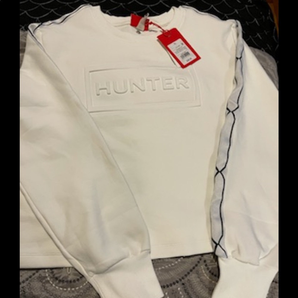 Brand new white hunter sweat shirt nwt